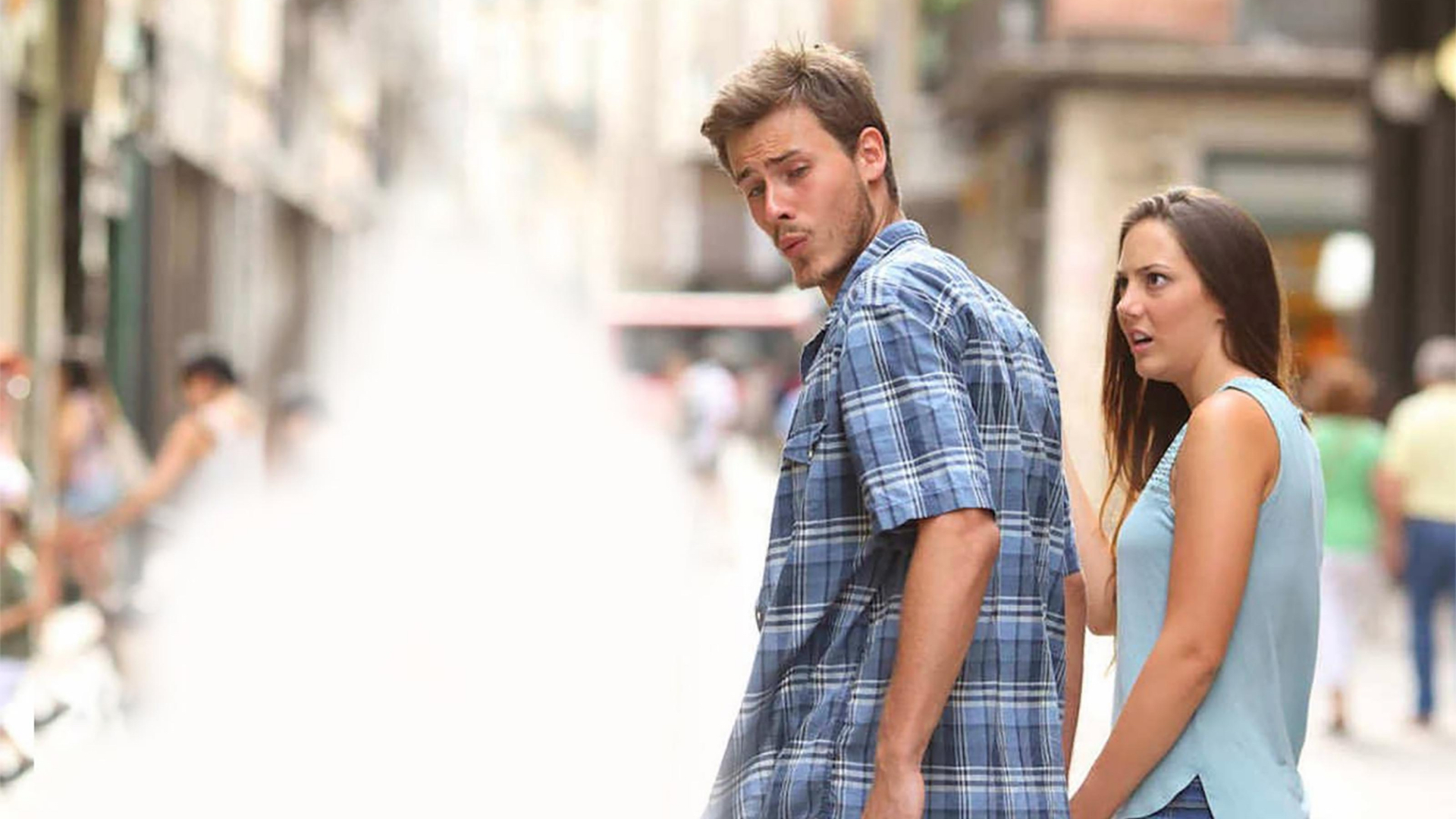Distracted Boyfriend Meme background for your Online Meetings