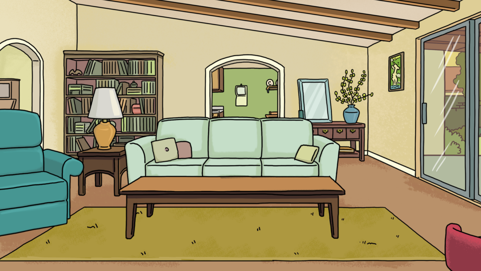 Rick And Morty Living Room Background