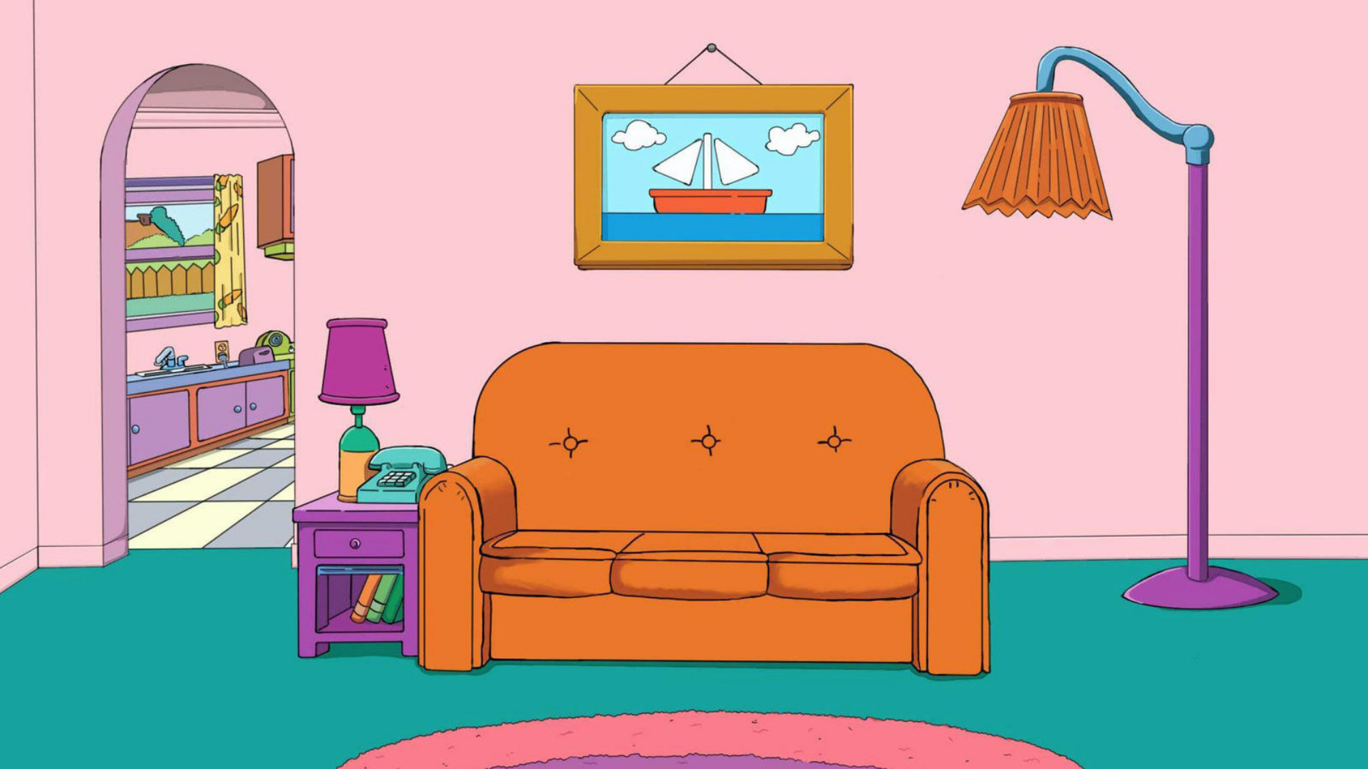 The Simpsons, Couch background for your Online Meetings